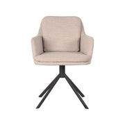 Eetkamerstoel Joy Naturel Boucle Draaibaar 58x63x83 cm-Eetkamerstoelen-LABEL51