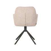 Eetkamerstoel Joy Naturel Boucle Draaibaar 58x63x83 cm-Eetkamerstoelen-LABEL51