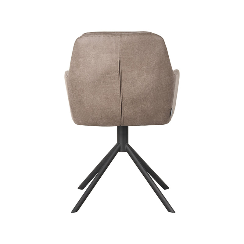 Eetkamerstoel Joy Taupe Micro Suede Draaibaar 58x63x83 cm-Eetkamerstoelen-LABEL51