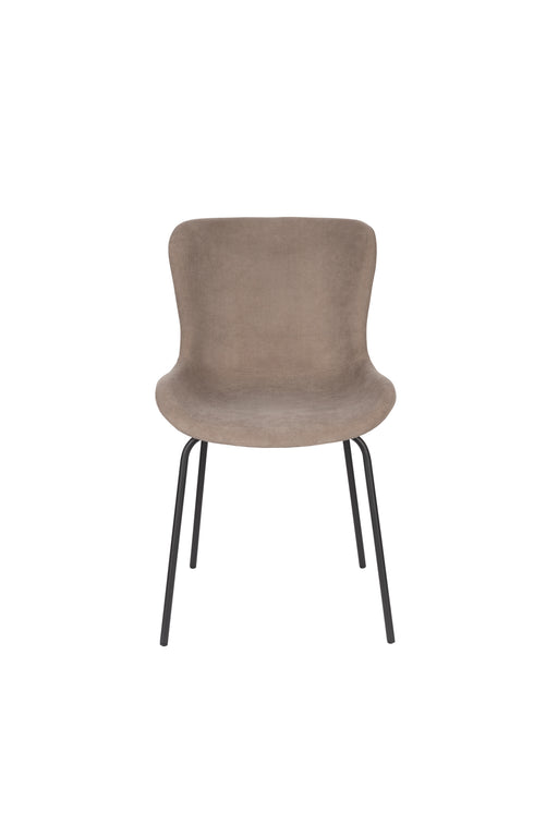 Eetkamerstoel Junzo Rib Corduroy Grijs 56x48 cm-Eetkamerstoelen-Creating Home