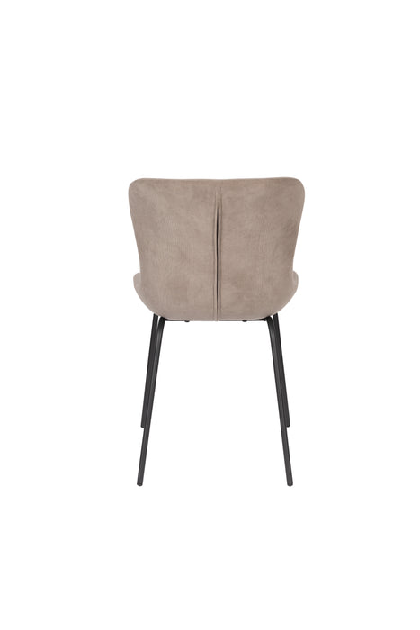Eetkamerstoel Junzo Rib Corduroy Grijs 56x48 cm-Eetkamerstoelen-Creating Home
