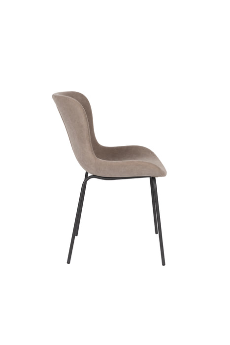 Eetkamerstoel Junzo Rib Corduroy Grijs 56x48 cm-Fauteuils-Creating Home