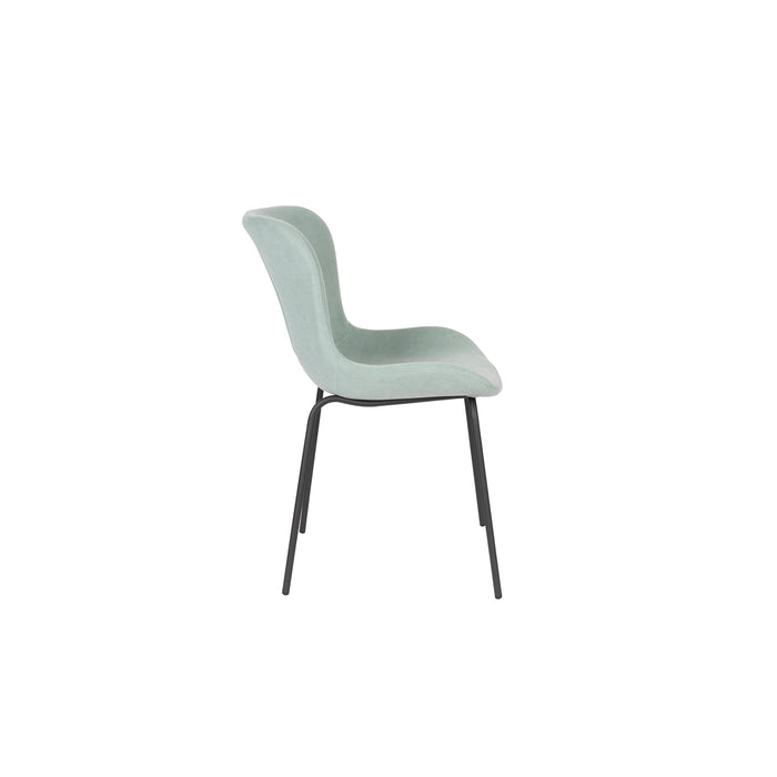 Eetkamerstoel Junzo Rib Light Corduroy Groen 56x48 cm-Eetkamerstoelen-Creating Home