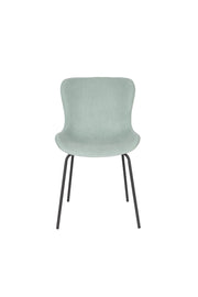 Eetkamerstoel Junzo Rib Light Corduroy Groen 56x48 cm-Eetkamerstoelen-Creating Home