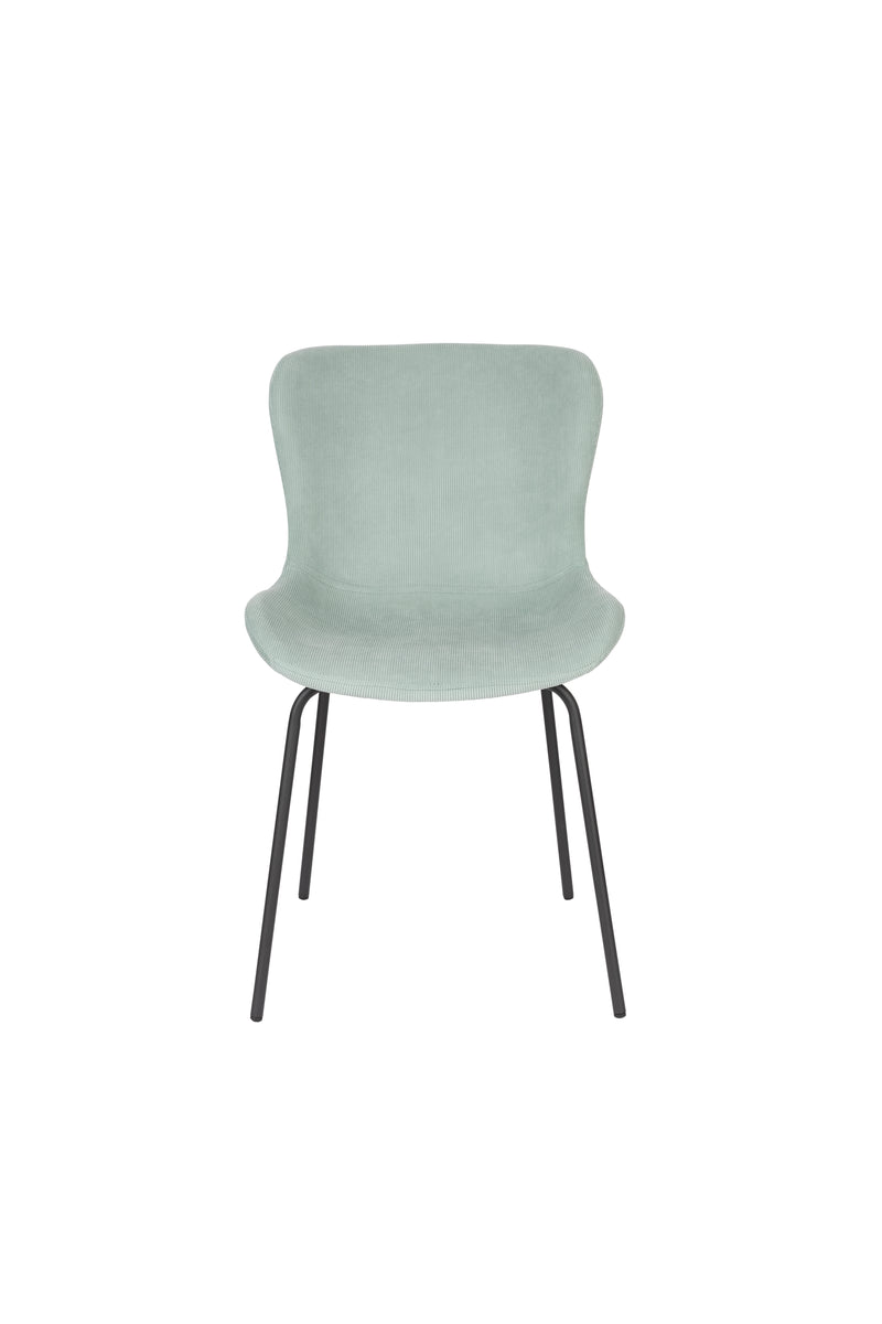 Eetkamerstoel Junzo Rib Light Corduroy Groen 56x48 cm-Eetkamerstoelen-Creating Home