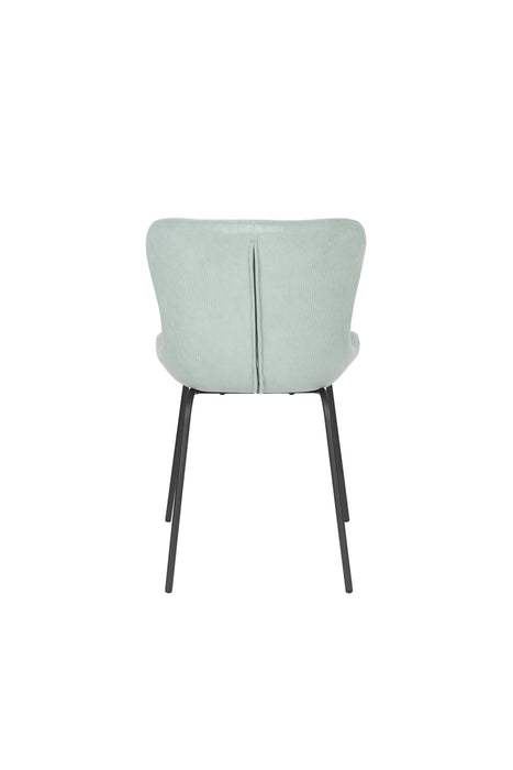 Eetkamerstoel Junzo Rib Light Corduroy Groen 56x48 cm-Eetkamerstoelen-Creating Home