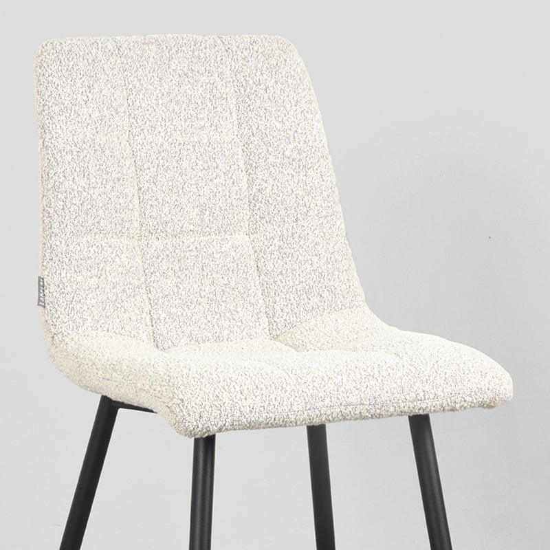 Eetkamerstoel Juul Champagne Boucle 54x45x89 cm-Eetkamerstoelen-LABEL51
