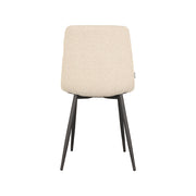 Eetkamerstoel Juul Zand Boucle Zwart Metalen Frame 54x45x89 cm-Eetkamerstoelen-LABEL51