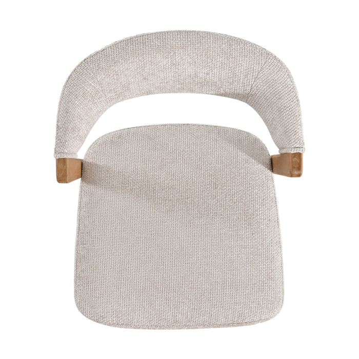 Eetkamerstoel Kael Polyester Wit-Eetkamerstoelen-PTMD