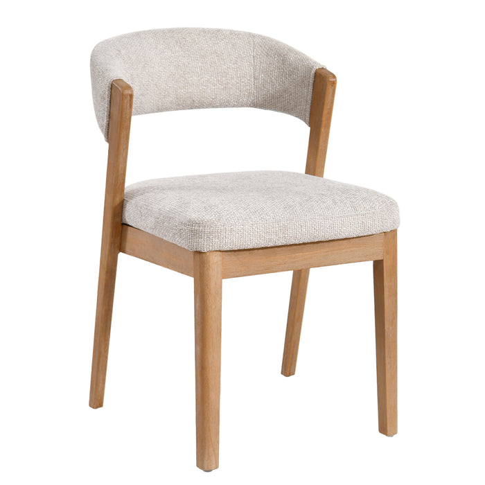 Eetkamerstoel Kael Polyester Wit-Eetkamerstoelen-PTMD