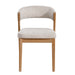 Eetkamerstoel Kael Polyester Wit-Eetkamerstoelen-PTMD