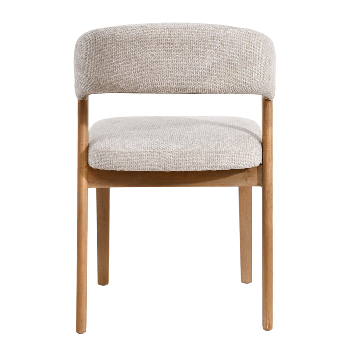 Eetkamerstoel Kael Polyester Wit-Eetkamerstoelen-PTMD