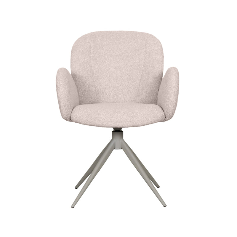 Eetkamerstoel Kimball Naturel Boucle Taupe Metalen Frame-Eetkamerstoelen-LABEL51