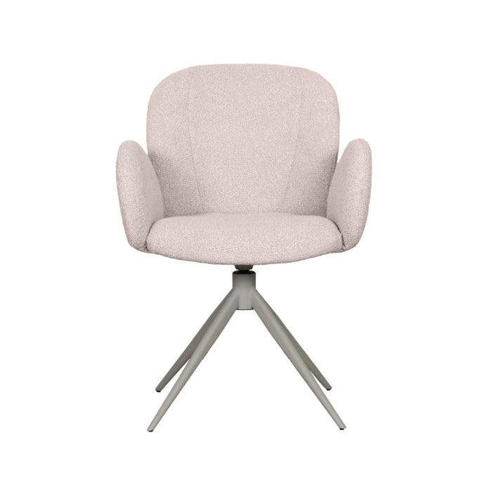 Eetkamerstoel Kimball - Naturel - Boucle - Taupe Metalen Frame-Eetkamerstoelen-LABEL51