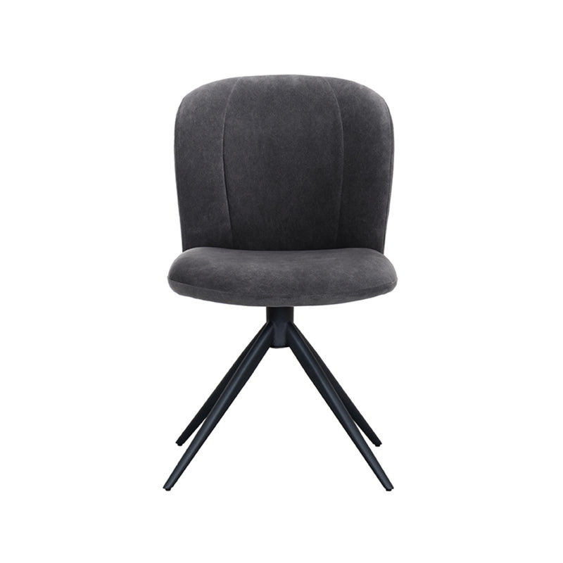 Eetkamerstoel Kimo Antraciet Cosmo Draaibaar 49x62x85 cm-Eetkamerstoelen-LABEL51