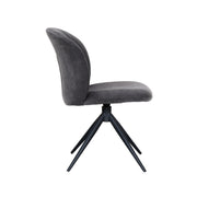Eetkamerstoel Kimo Antraciet Cosmo Draaibaar 49x62x85 cm-Eetkamerstoelen-LABEL51