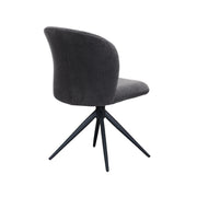 Eetkamerstoel Kimo Antraciet Cosmo Draaibaar 49x62x85 cm-Eetkamerstoelen-LABEL51