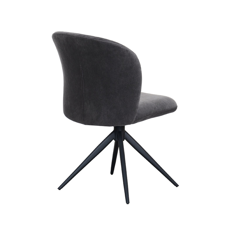 Eetkamerstoel Kimo Antraciet Cosmo Draaibaar 49x62x85 cm-Eetkamerstoelen-LABEL51
