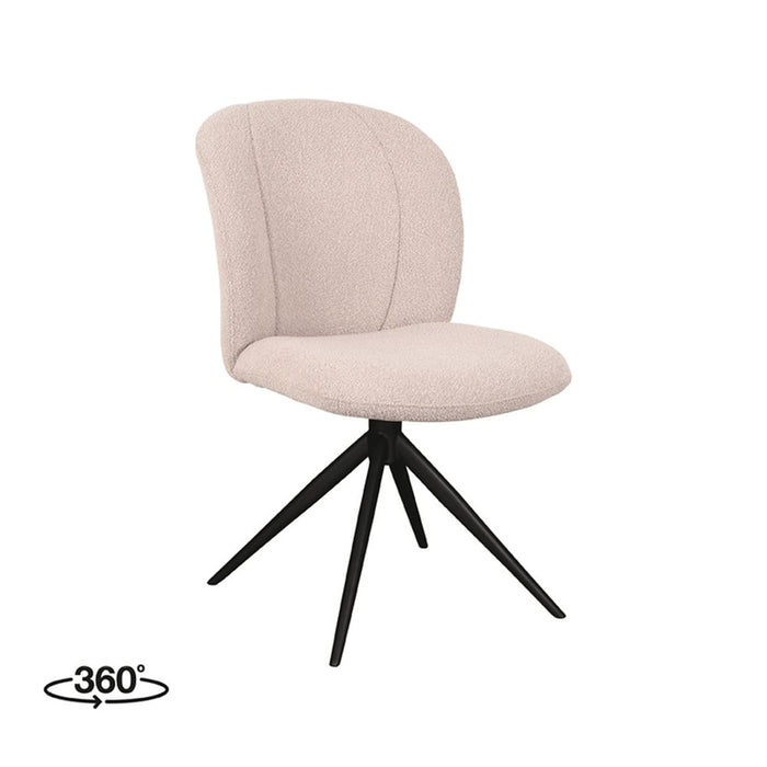 Eetkamerstoel Kimo Boucle Naturel 50 cm-Eetkamerstoelen-LABEL51