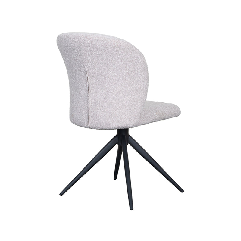 Eetkamerstoel Kimo Naturel Boucle Draaibaar 49x62x85 cm-Eetkamerstoelen-LABEL51