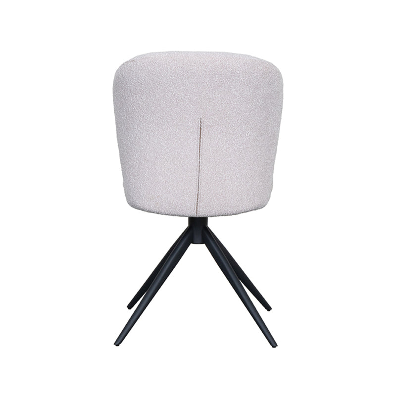 Eetkamerstoel Kimo Naturel Boucle Draaibaar 49x62x85 cm-Eetkamerstoelen-LABEL51