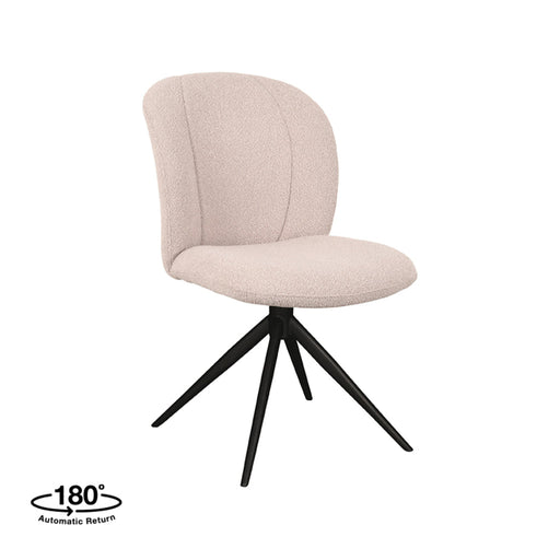 Eetkamerstoel Kimo - Naturel - Boucle - Draaibaar-Eetkamerstoelen-LABEL51