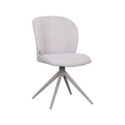 Eetkamerstoel Kimo Naturel Boucle Taupe Metalen Frame 49x62x85 cm-Eetkamerstoelen-LABEL51