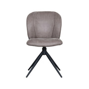 Eetkamerstoel Kimo Taupe Micro Suede Draaibaar 49x62x85 cm-Eetkamerstoelen-LABEL51