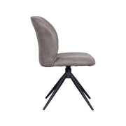 Eetkamerstoel Kimo Taupe Micro Suede Draaibaar 49x62x85 cm-Eetkamerstoelen-LABEL51