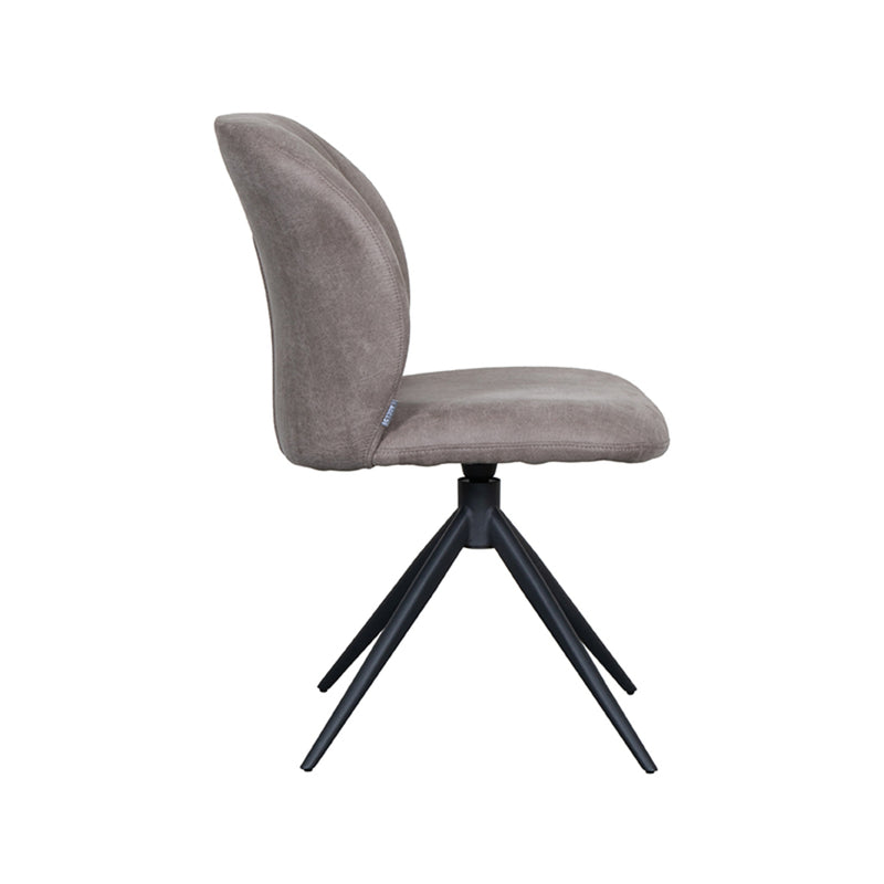 Eetkamerstoel Kimo Taupe Micro Suede Draaibaar 49x62x85 cm-Eetkamerstoelen-LABEL51