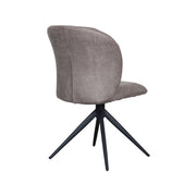 Eetkamerstoel Kimo Taupe Micro Suede Draaibaar 49x62x85 cm-Eetkamerstoelen-LABEL51