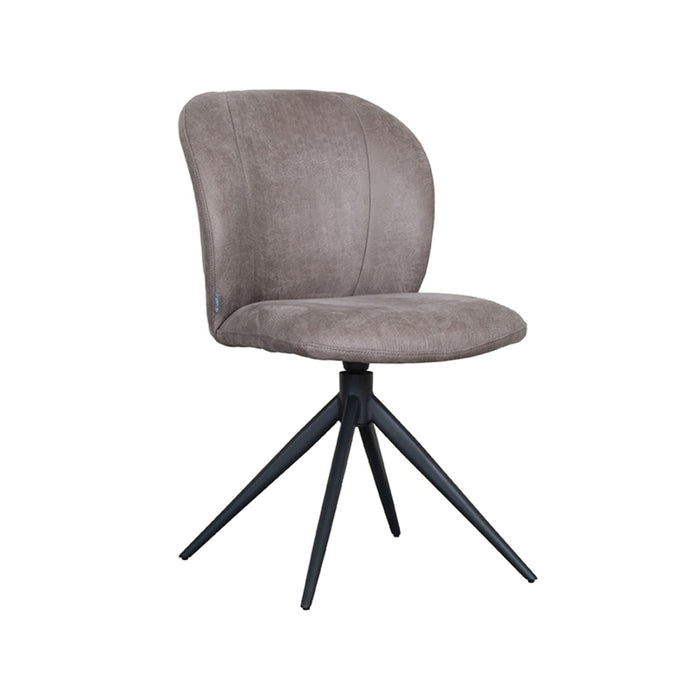 Eetkamerstoel Kimo - Taupe - Micro Suede - Draaibaar-Eetkamerstoelen-LABEL51