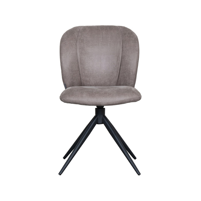 Eetkamerstoel Kimo - Taupe - Micro Suede - Draaibaar-Eetkamerstoelen-LABEL51