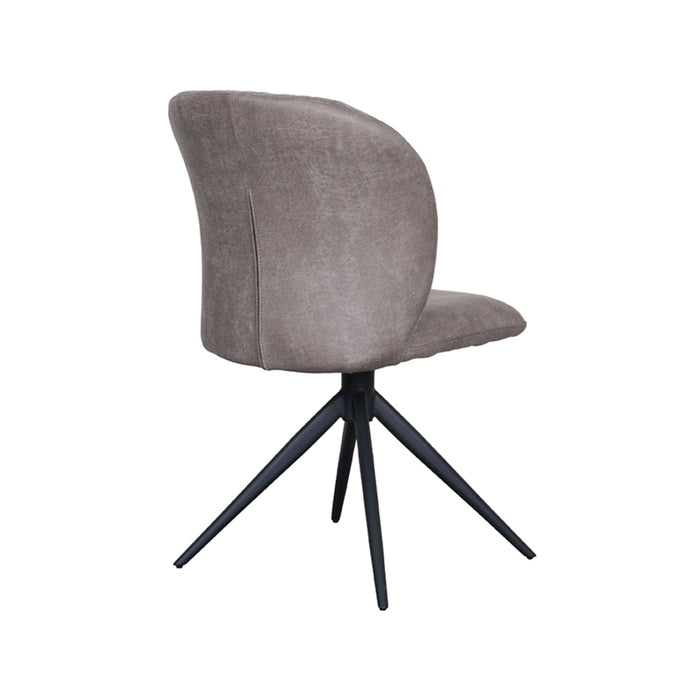 Eetkamerstoel Kimo - Taupe - Micro Suede - Draaibaar-Eetkamerstoelen-LABEL51