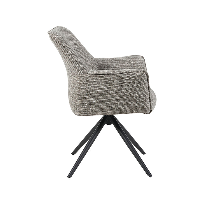 Eetkamerstoel Kimora - Mushroom - Royal Boucle - Draaibaar-Eetkamerstoelen-LABEL51
