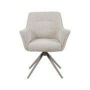 Eetkamerstoel Kimora Naturel Royal Boucle Taupe Metalen-Eetkamerstoelen-LABEL51