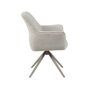 Eetkamerstoel Kimora Naturel Royal Boucle Taupe Metalen-Eetkamerstoelen-LABEL51