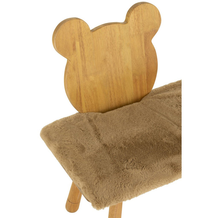 Eetkamerstoel Kinder Bear 2 People Hout Natuurlijk-Eetkamerstoelen-J-Line