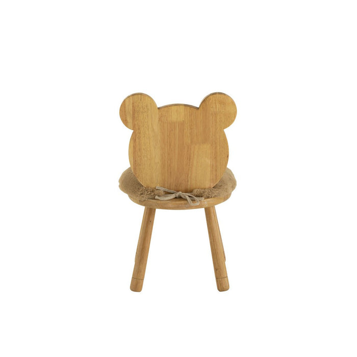 Eetkamerstoel Kinder Bear Hout Natuurlijk-Eetkamerstoelen-J-Line