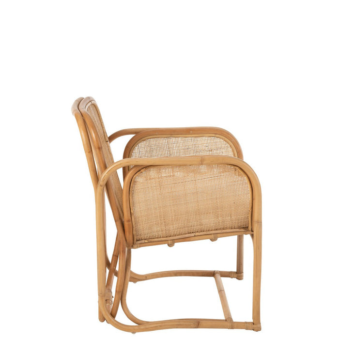 Eetkamerstoel + Kussen Casablanca Rattan Natuurlijk-Eetkamerstoelen-J-Line