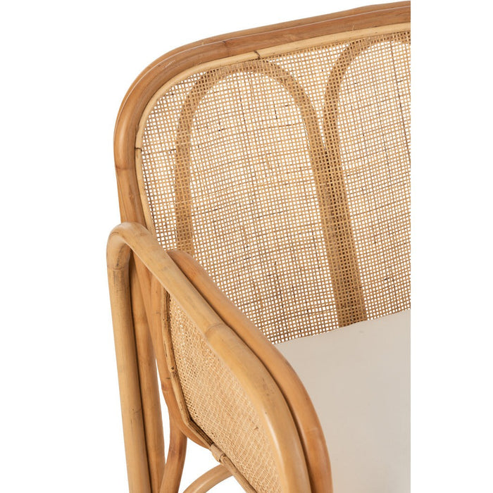 Eetkamerstoel + Kussen Casablanca Rattan Natuurlijk-Eetkamerstoelen-J-Line