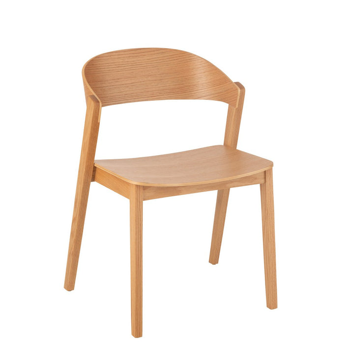 Eetkamerstoel Laga Oak Hout | Metaal Zwart-Eetkamerstoelen-J-Line