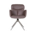 Eetkamerstoel Lasse - Bruin - Microvezel - Taupe Metalen Frame-Eetkamerstoelen-LABEL51