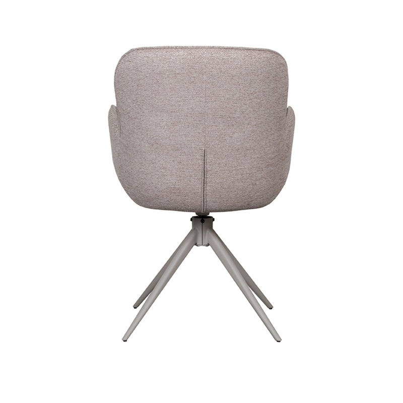 Eetkamerstoel Lasse Bruin Microvezel Taupe Metalen Frame-Eetkamerstoelen-LABEL51