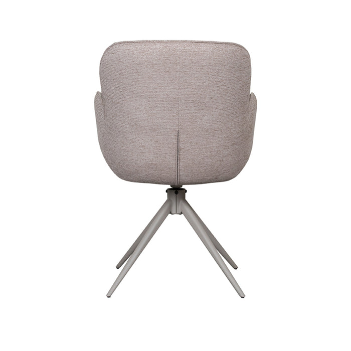 Eetkamerstoel Lasse - Bruin - Microvezel - Taupe Metalen Frame-Eetkamerstoelen-LABEL51