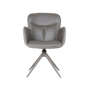 Eetkamerstoel Lasse Forest Microvezel Taupe Metalen Frame-Eetkamerstoelen-LABEL51