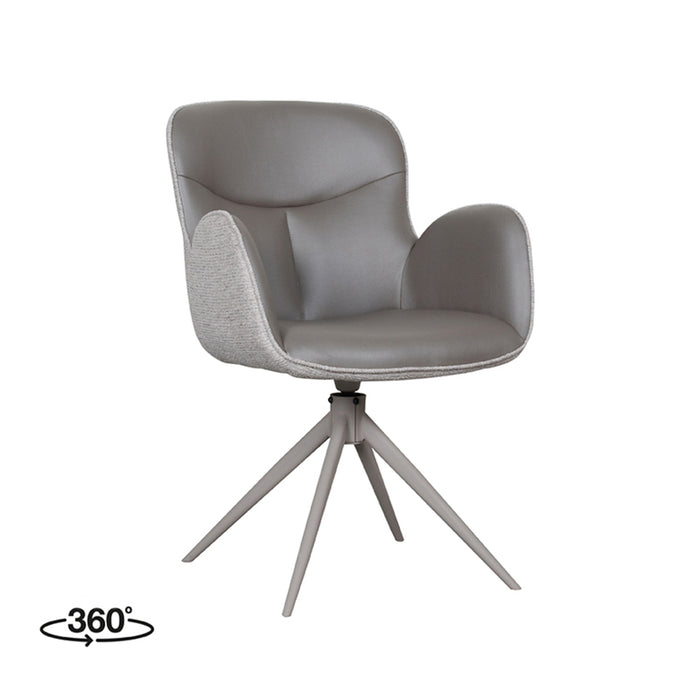 Eetkamerstoel Lasse - Forest - Microvezel - Taupe Metalen Frame-Eetkamerstoelen-LABEL51