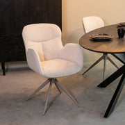 Eetkamerstoel Lasse Naturel Canyon Taupe Metalen Frame-Eetkamerstoelen-LABEL51