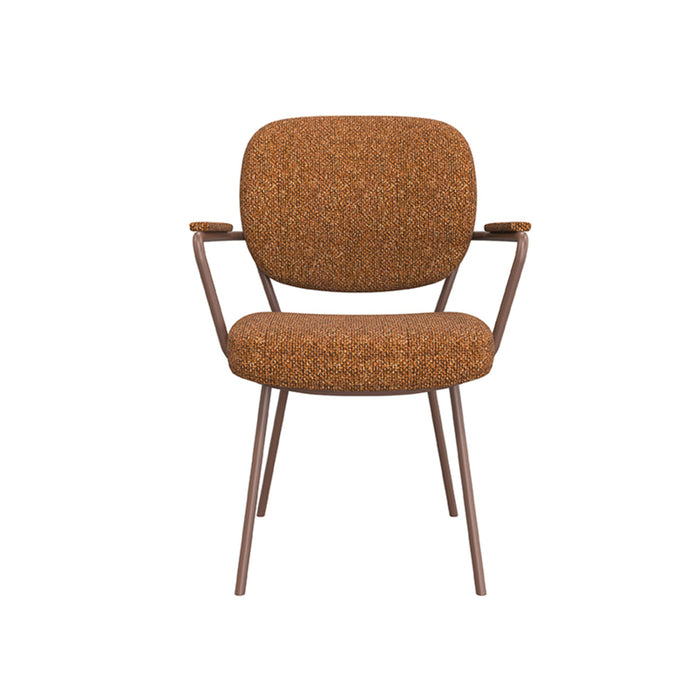 Eetkamerstoel Lausanne - Coral - Royal Boucle - Coral Metalen...-Eetkamerstoelen-LABEL51