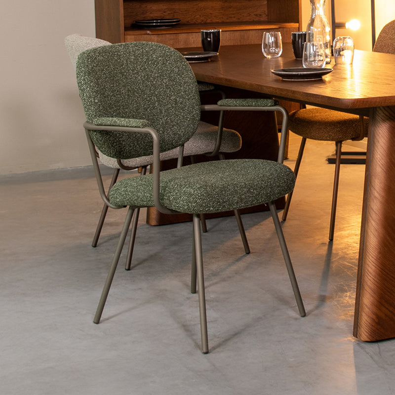 Eetkamerstoel Lausanne Forest Royal Boucle Forest 61x64x89 cm-Eetkamerstoelen-LABEL51